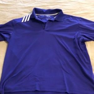 Adidas climacool polo shirt, golf , tennis , blue/purple, xl